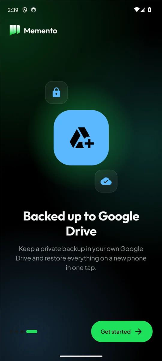 Google Drive backup in Memento